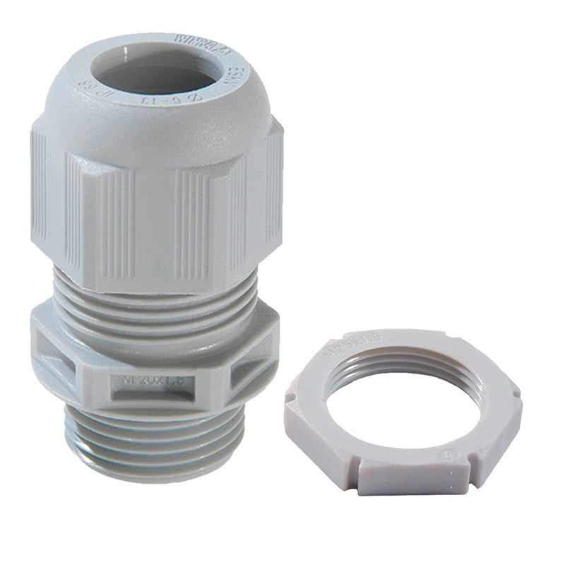 Wiska 99704 SPRINT GLP25 M25 Grey Polyamide Cable Glands Pack of 10 | Model 99704 — Trade Pack of 10