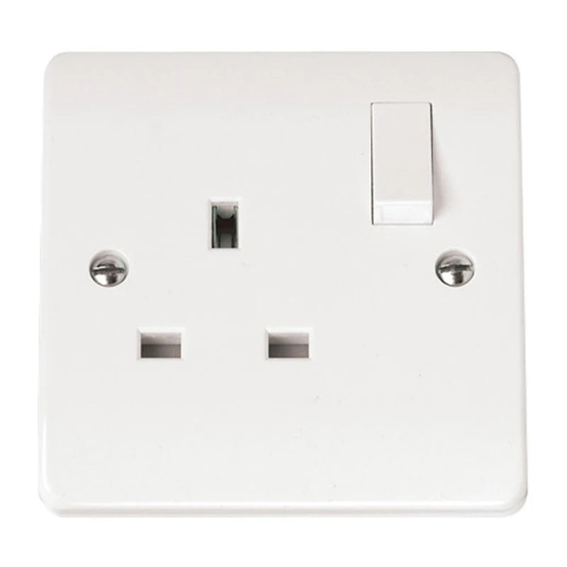 Click Mode 13A DP Switched Socket — Polar White