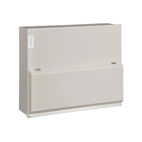 Hager Design 10 18-Way Main Switch + Type 2 SPD Consumer Unit — 100 A (VML118SPD)