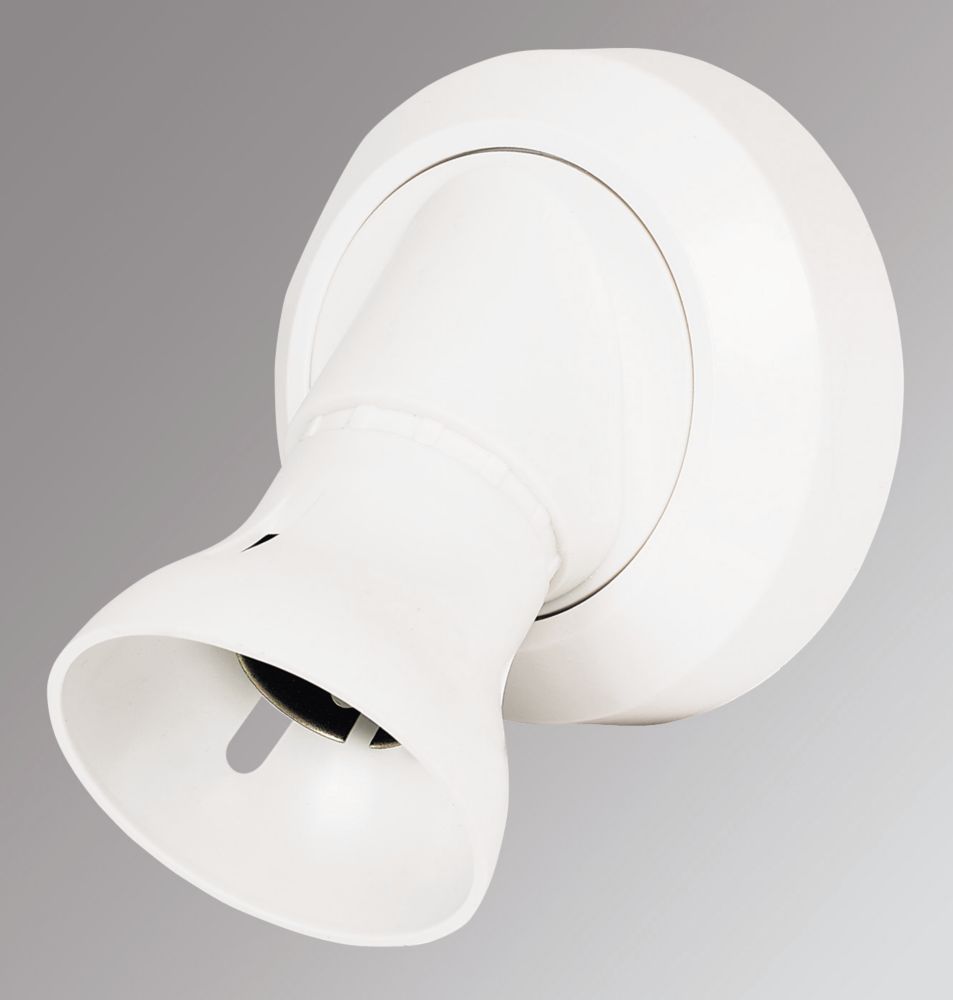 Crabtree Capital Angled HO Batten Lampholder B22 — White — Angled HO Batten B22 2.5"