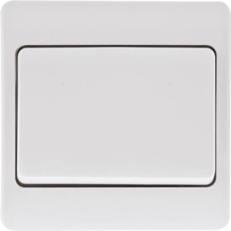 Click Mode 10AX Wide Rocker Switch — Polar White
