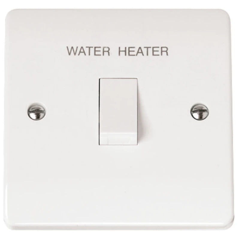 Click Mode 20A DP Water Heater Switch — Polar White