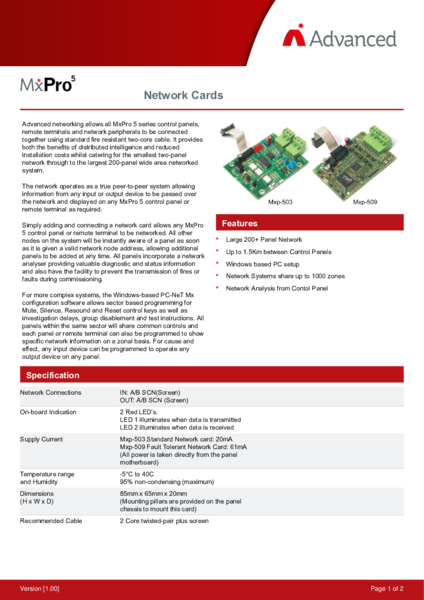 Advanced MXP-513-100RY | Model MXP-513-100RY
