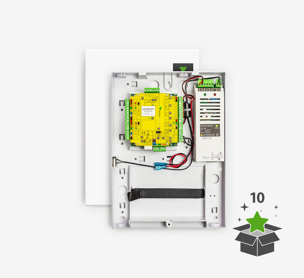 Paxton 682-531 1-door + 12V 2A PSU, plastic cabinet