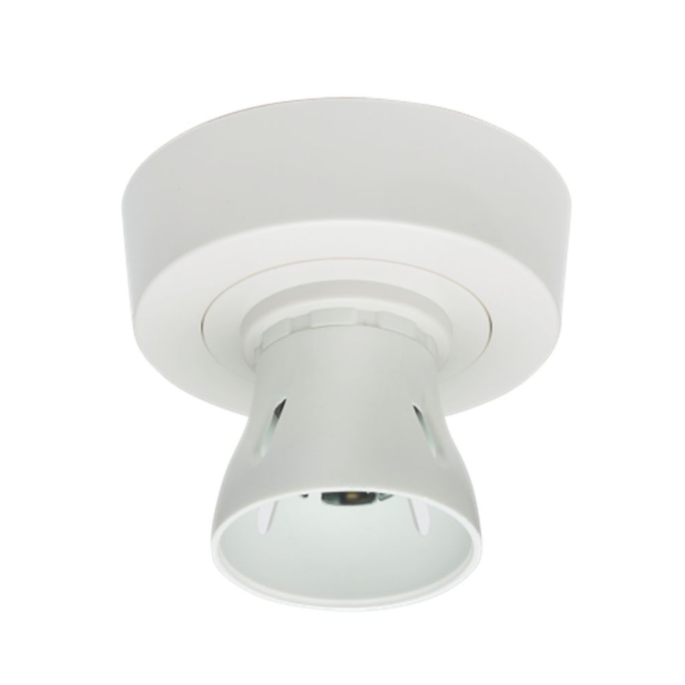 Knightsbridge B22 Batten Lampholder — White 10 Pack — Straight HO Skirt 3.46" 10pk