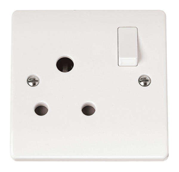 Click Mode Round Pin Socket — Polar White