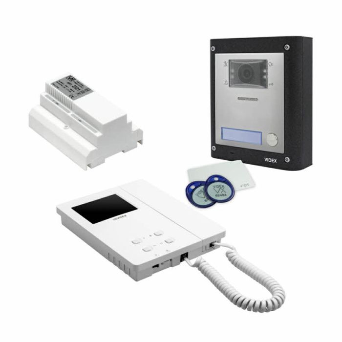 Videx ESVKX-1S/6286/M 1-Way Surface 2-Wire Video Kit Prox Matt | Model ESVKX-1S/6286/M | Product photo