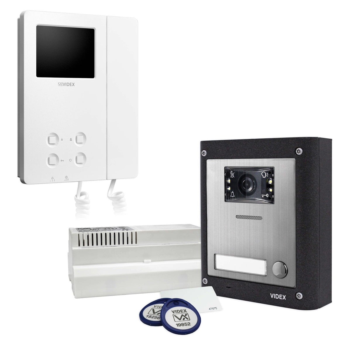 Videx ESVKX-1/6388 1-Way Flush 2-Wire Video Kit Prox 6388 | Model ESVKX-1/6388