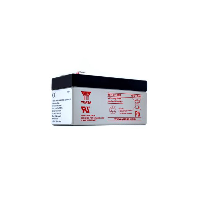 Yuasa NP1.2-12FR 12V 1.2Ah Flame-Retardant VRLA Battery | Model NP1.2-12FR — Trade Pack of 5