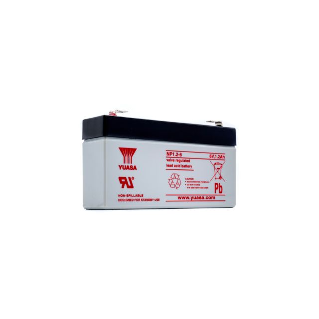 Yuasa NP1.2-6 6V 1.2Ah VRLA Sealed Lead Acid Battery | Model NP1.2-6