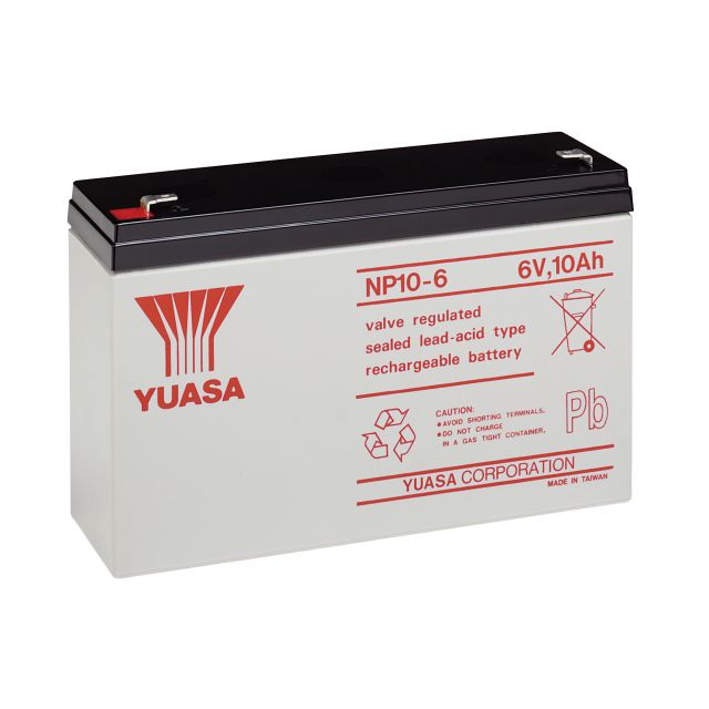 Yuasa NP10-6 6V 10Ah VRLA Sealed Lead Acid Battery | Model NP10-6