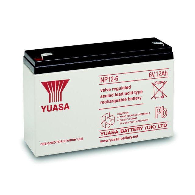 Yuasa NP12-6 6V 12Ah VRLA Sealed Lead Acid Battery | Model NP12-6