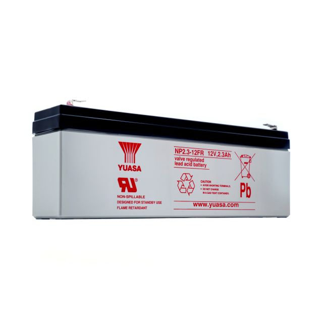 Yuasa NP2.3-12FR 12V 2.3Ah Flame-Retardant VRLA Battery | Model NP2.3-12FR — Trade Pack of 10