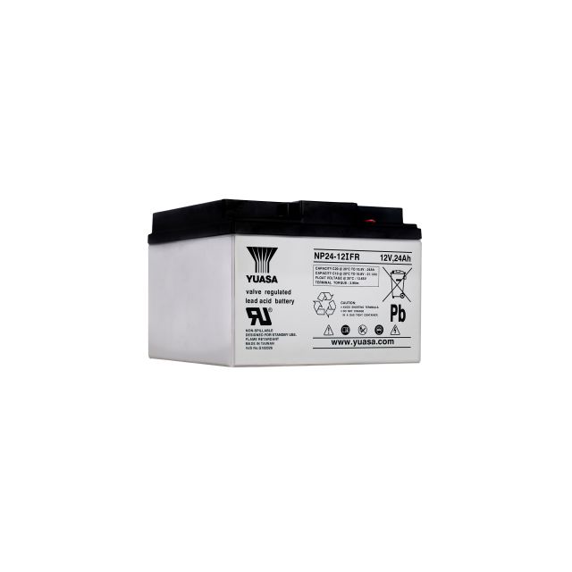 Yuasa NP24-12IFR 12V 24Ah Flame-Retardant VRLA Battery | Model NP24-12IFR