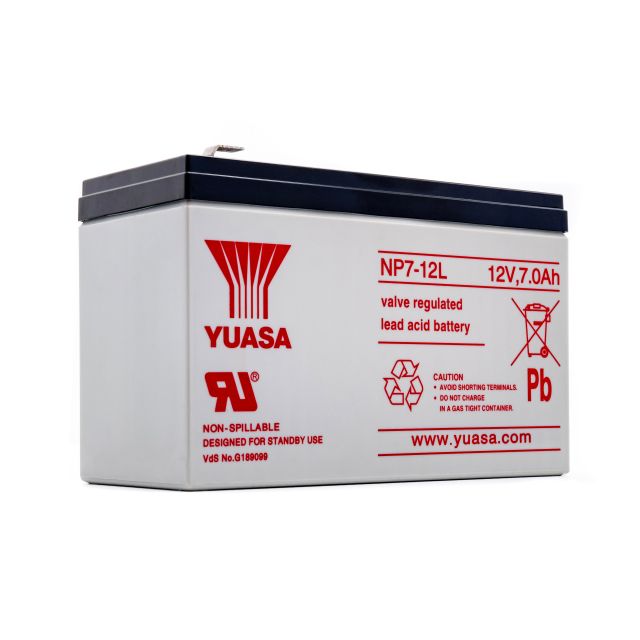Yuasa NP7-12L 12V 7Ah VRLA Battery Wide Blade Terminals | Model NP7-12L — Trade Pack of 20