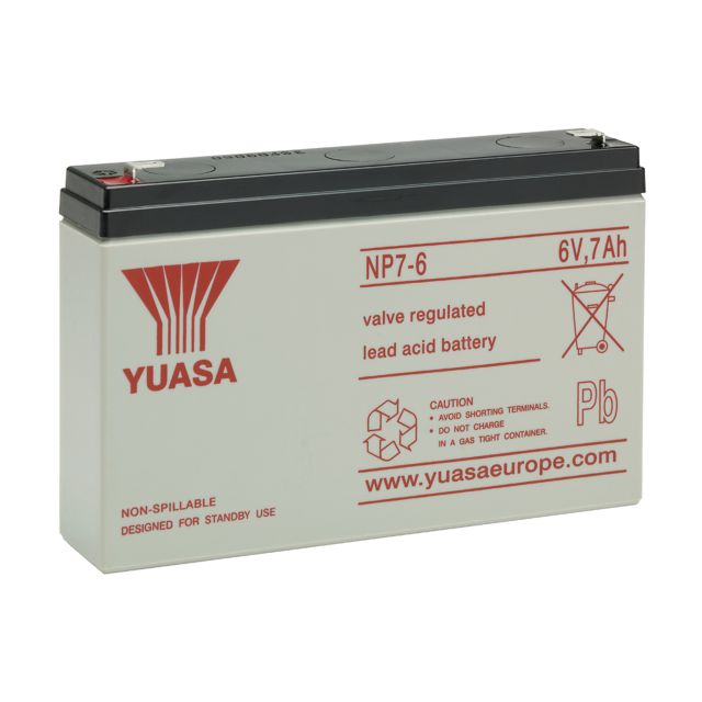 Yuasa NP7-6 6V 7Ah VRLA Sealed Lead Acid Battery | Model NP7-6