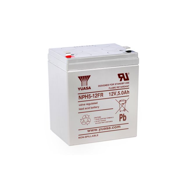 Yuasa NPH5-12FR 12V 5Ah High-Rate Flame-Retardant VRLA | Model NPH5-12FR