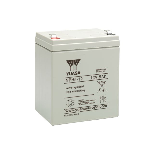 Yuasa NPH5-12 12V 5Ah High-Rate VRLA Battery | Model NPH5-12 — Trade Pack of 5