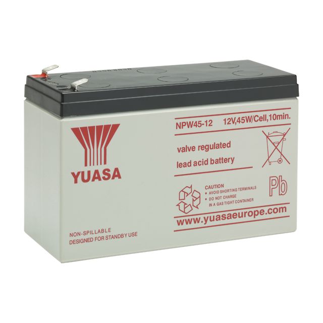 Yuasa NPW45-12 12V 7.5Ah High-Rate VRLA Battery | Model NPW45-12
