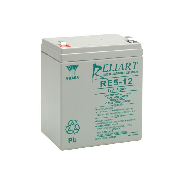 Yuasa RE5-12 12V 5Ah Long-Life VRLA Battery | Model RE5-12
