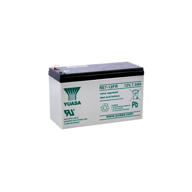 Yuasa RE7-12FR 12V 7Ah Long-Life FR VRLA Battery | Model RE7-12FR