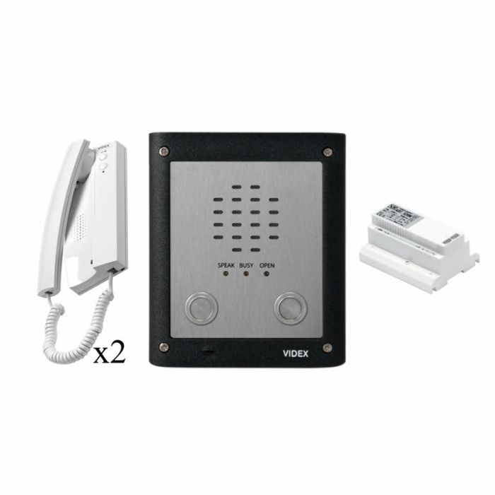 Videx VR4K-2 2-Way Flush Vandal Resistant Audio Door Entry Kit | Model VR4K-2