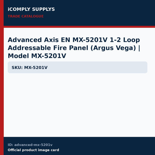 Advanced Axis EN MX-5201V 1-2 Loop Addressable Fire Panel (Argus Vega) | Model MX-5201V