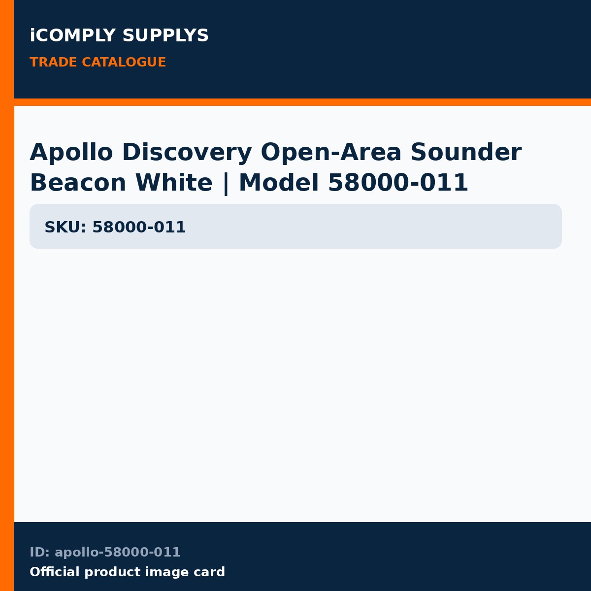 Apollo Discovery Open-Area Sounder Beacon White | Model 58000-011