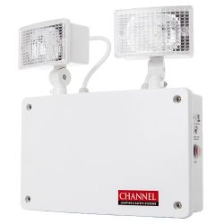 Channel Safety Grove IP65 Self-Test LED Twinspot 3hr NM | Model E/GR/NM3/LED/IP65/2/ST — Trade Pack of 5