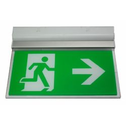 Channel Safety Razor Wall Ceiling LED Exit Blade LiFePO4 | Model E/RZ/M3/LED/W/LI