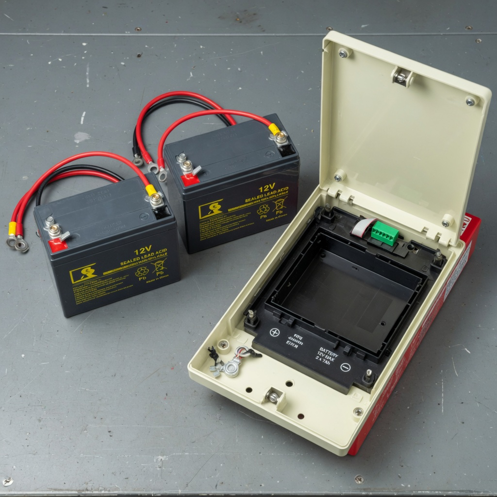 UK fire panel 12V battery bank replacement kit