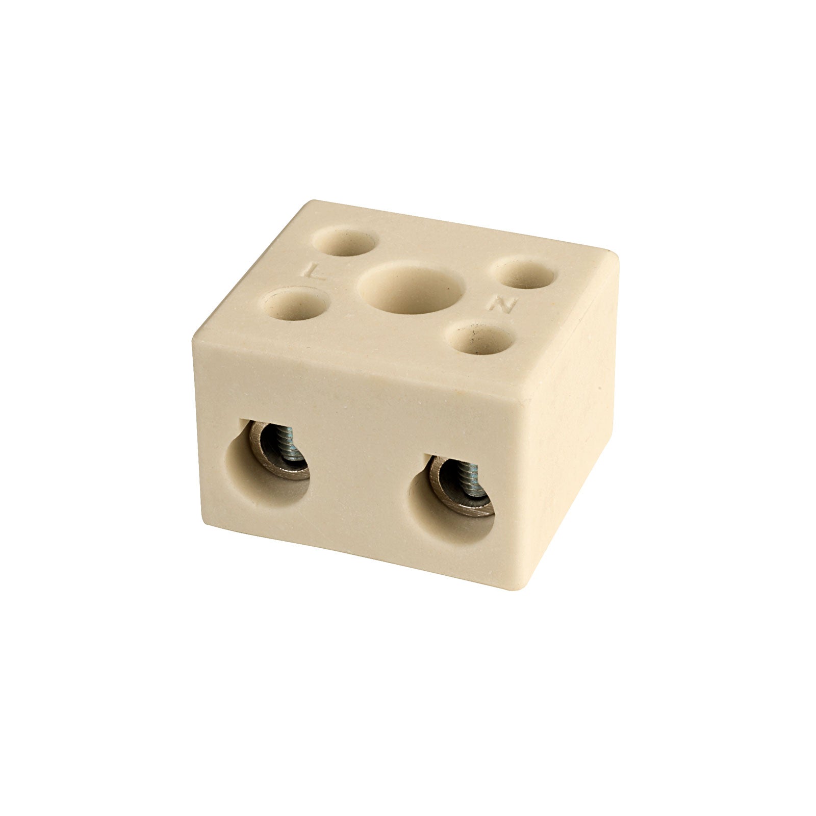 Hylec DESTB-1002 2-Way 57A High Temperature Ceramic Terminal Block | Model DESTB-1002 — Trade Pack of 20
